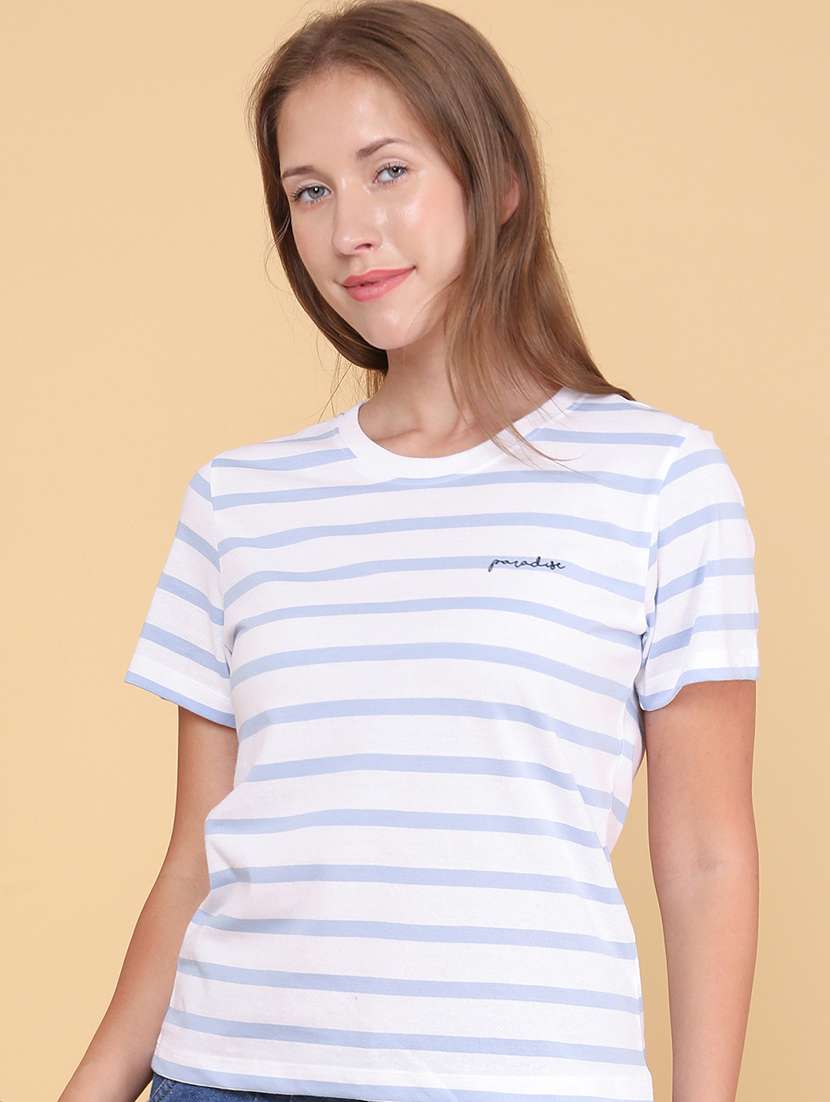 Women Printed Round Neck Regular Fit T-shirt - 22319216 -  Standard Image - 2
