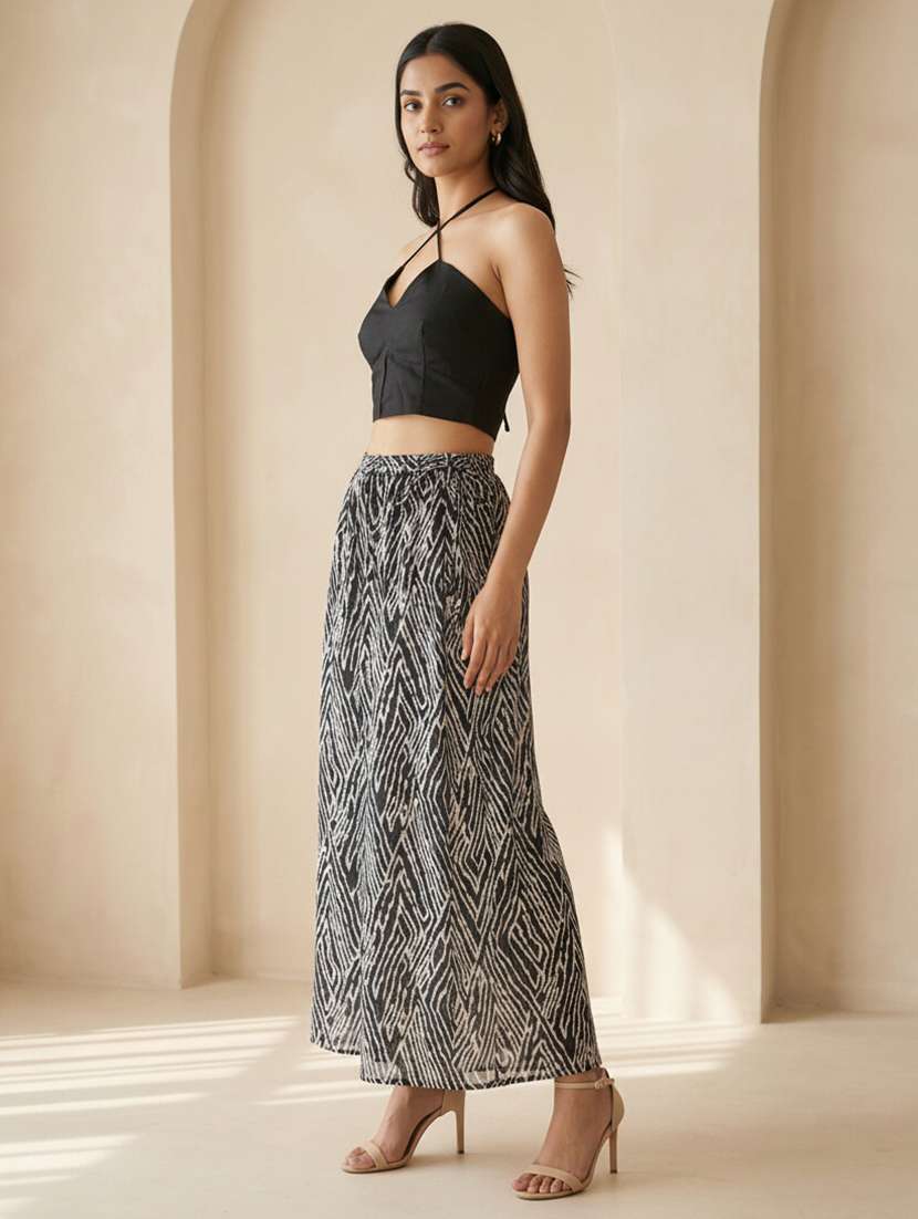 women printed mid rise flared maxi skirt - 22319231 -  Standard Image - 2