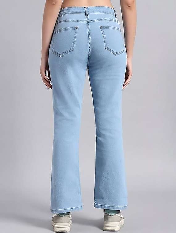 women plain high rise bootcut jeans - 22319247 -  Standard Image - 2
