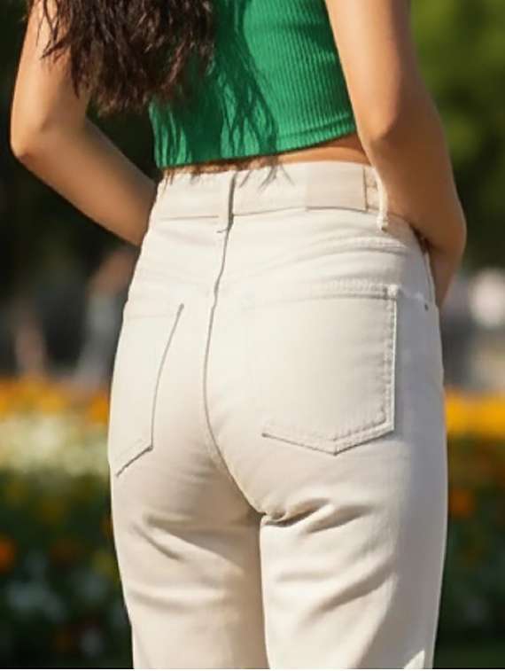 women solid high rise straight jeans - 22319505 -  Standard Image - 2