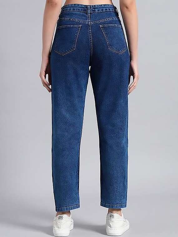 women solid high rise straight jean - 22319537 -  Standard Image - 2