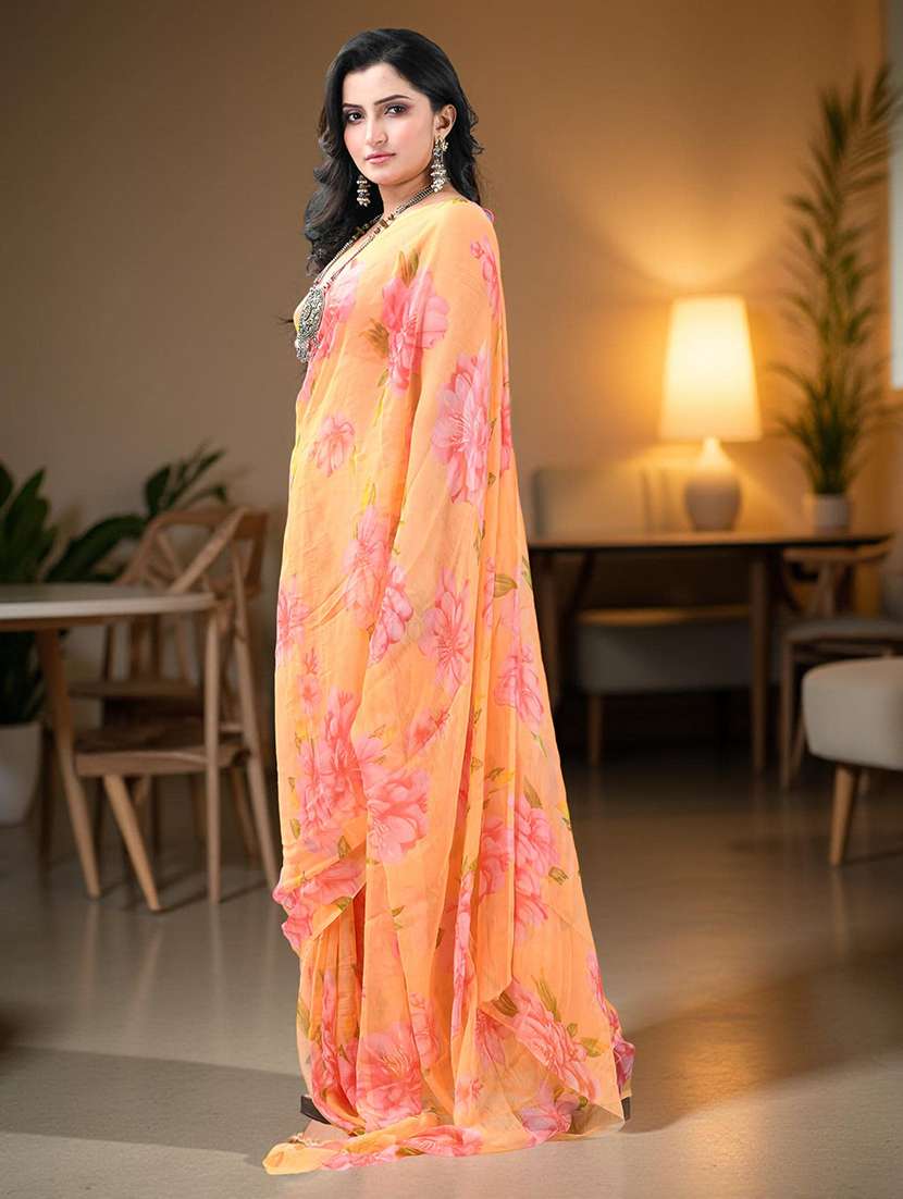 women floral printed saree - 22319624 -  Standard Image - 2
