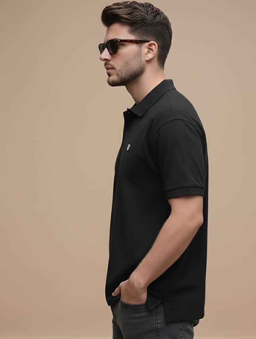 men solid short sleeve regular fit polo t-shirt - 22319778 -  Standard Image - 2