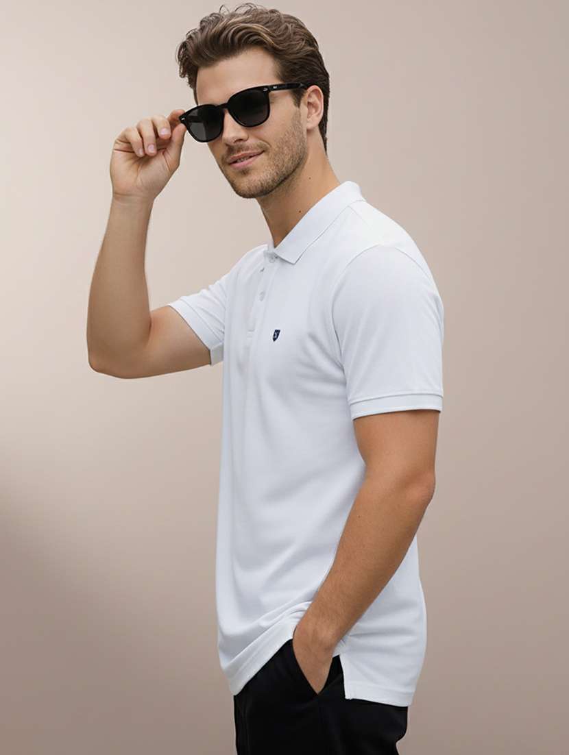 men solid short sleeve regular fit polo t-shirt - 22319788 -  Standard Image - 2