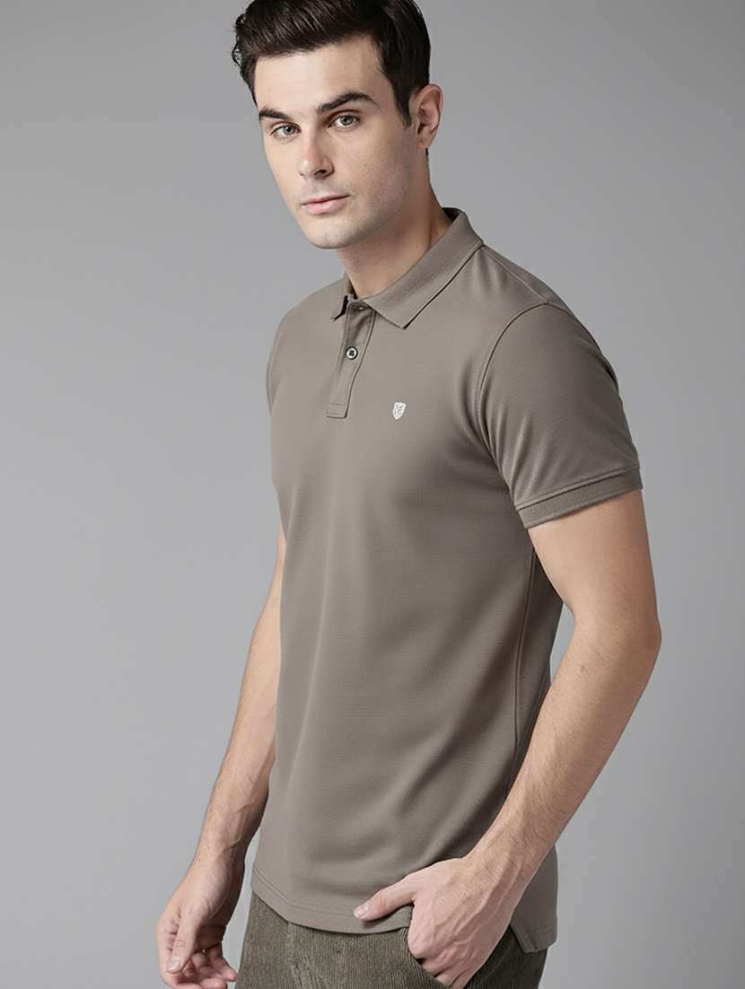 men solid short sleeve regular fit polo t-shirt