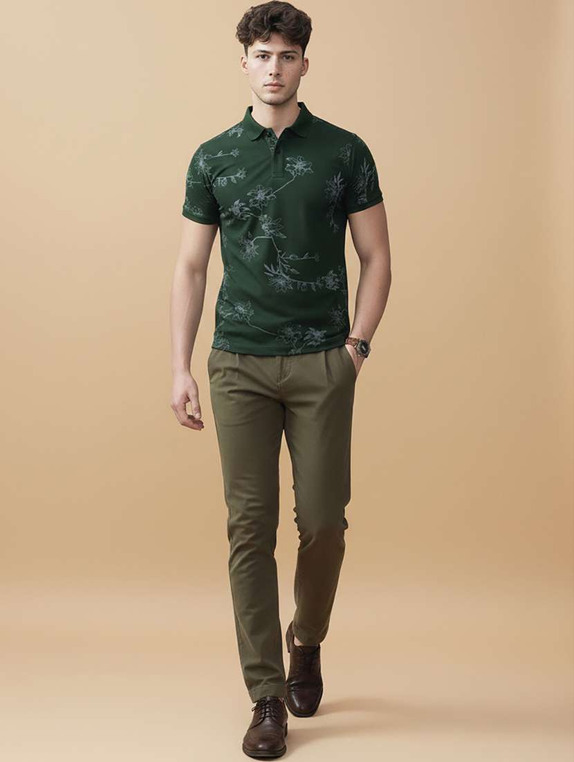 men printed short sleeve regular fit polo t-shirt - 22319899 -  Standard Image - 2