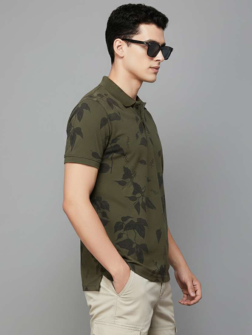 men printed short sleeve regular fit polo t-shirt - 22319935 -  Standard Image - 2