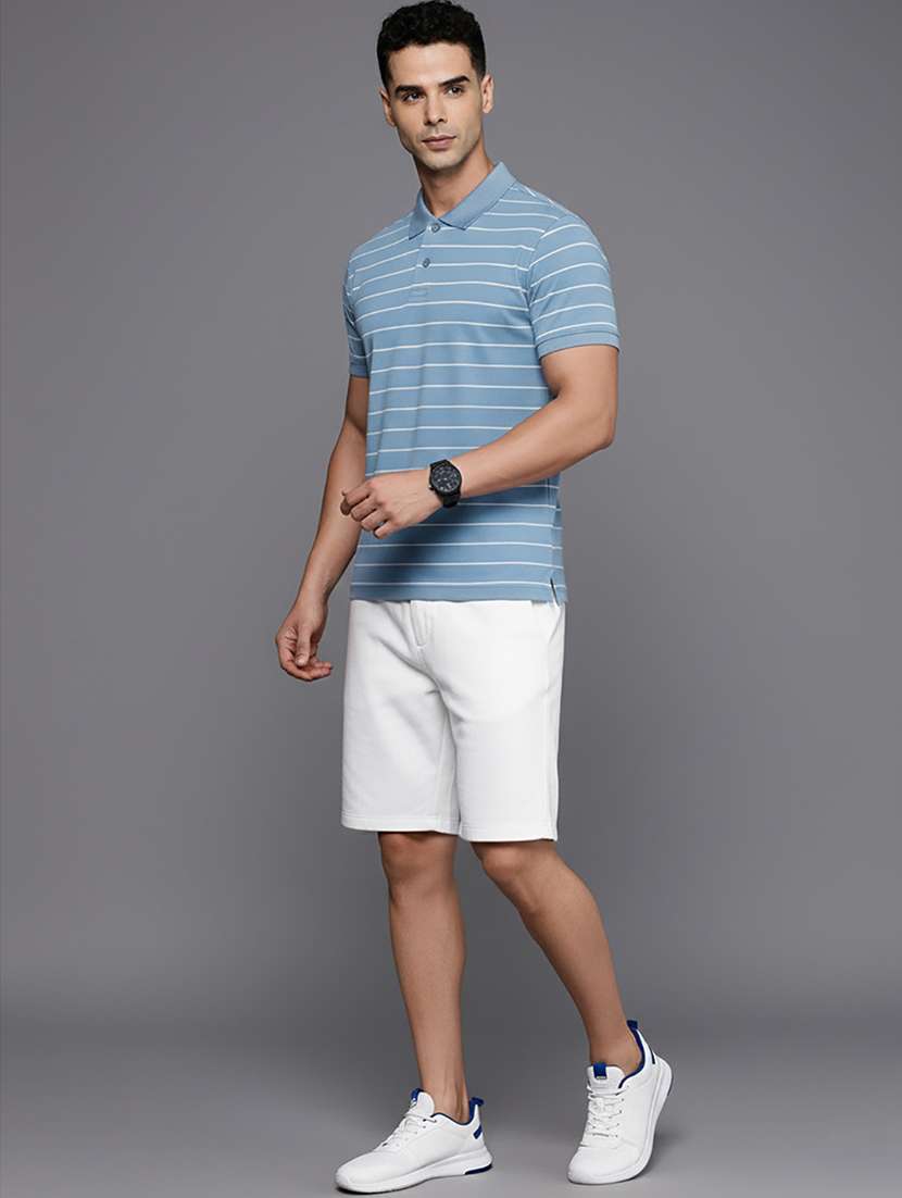men striped short sleeve regular fit polo t-shirt - 22319951 -  Standard Image - 2