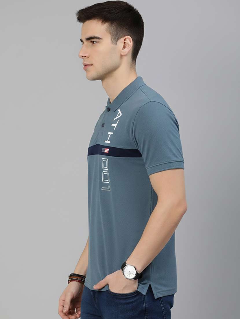 men printed short sleeve regular fit polo t-shirt - 22320140 -  Standard Image - 2