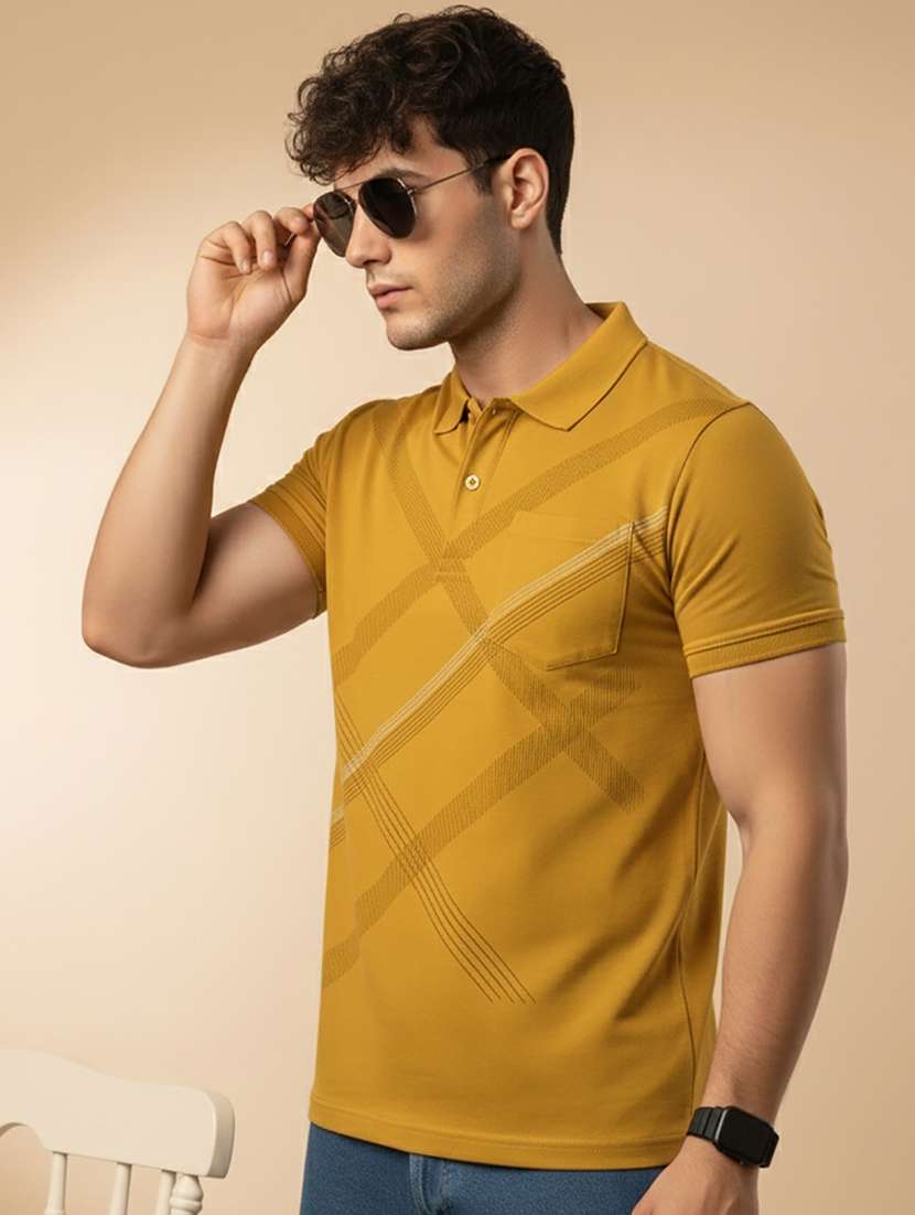 men printed short sleeve regular fit polo t-shirt - 22320146 -  Standard Image - 2