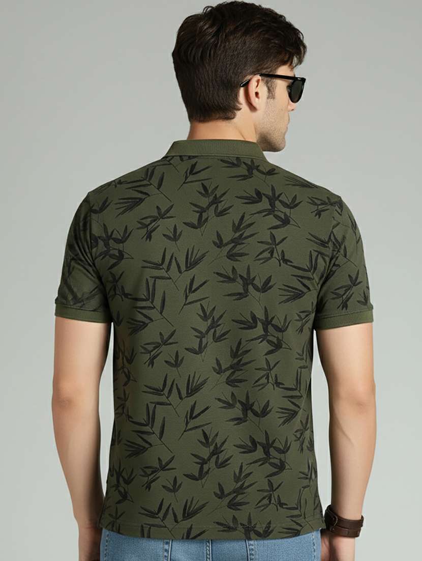 men printed short sleeve regular fit polo t-shirt - 22320164 -  Standard Image - 2