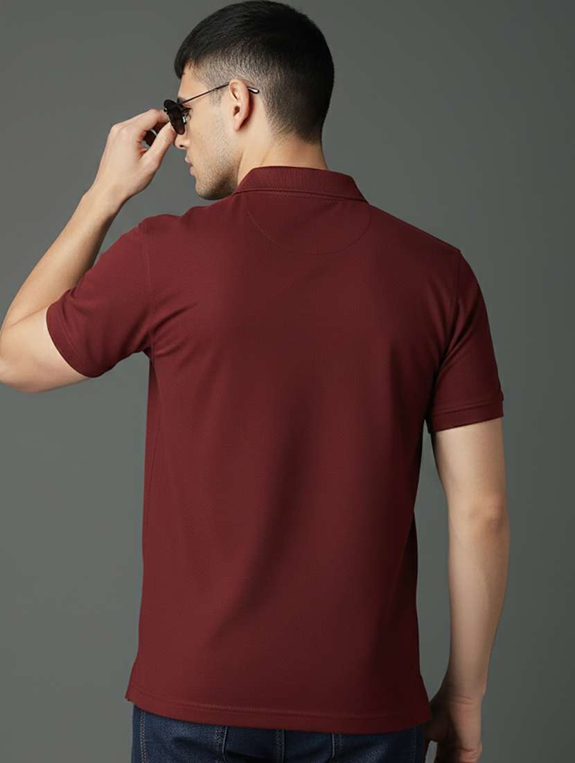 men solid short sleeve regular fit polo t-shirt - 22320173 -  Standard Image - 2