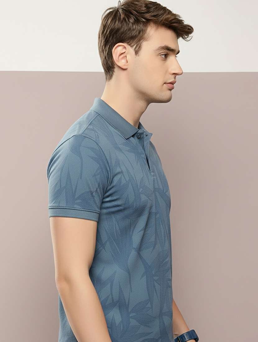 men printed short sleeve regular fit polo t-shirt - 22320182 -  Standard Image - 2