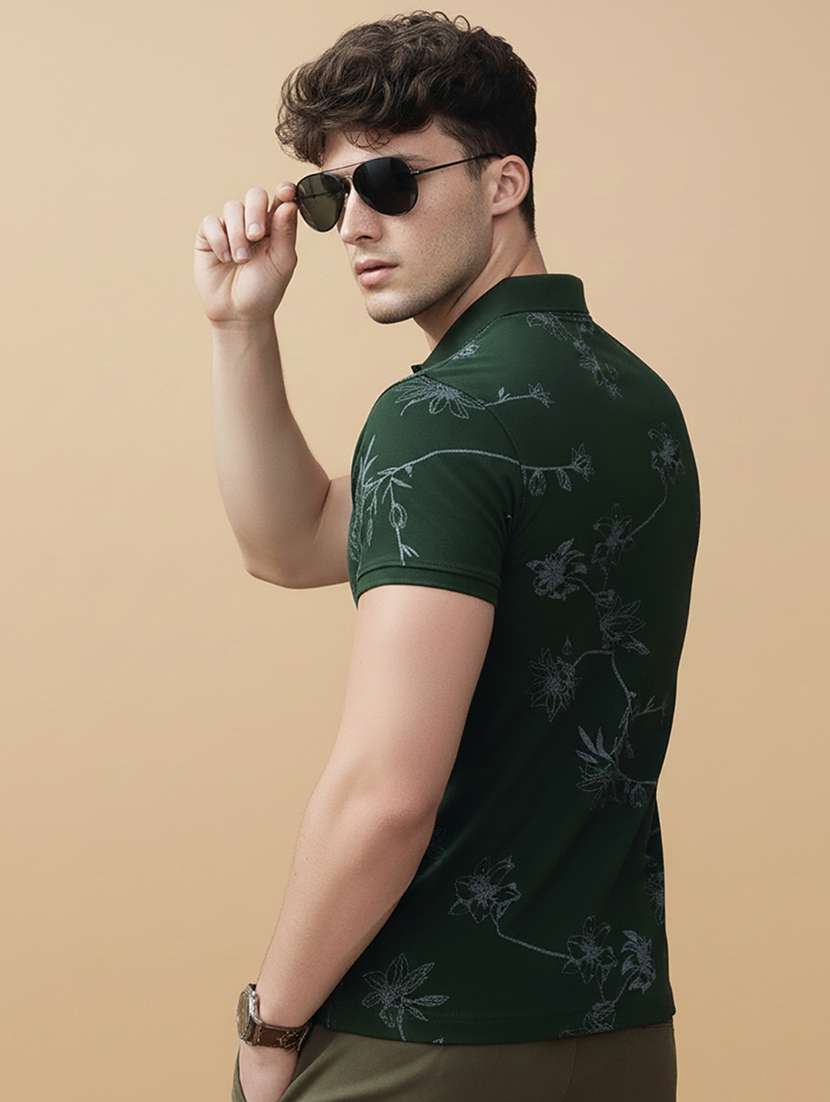 men printed short sleeve regular fit polo t-shirt - 22320183 -  Standard Image - 2