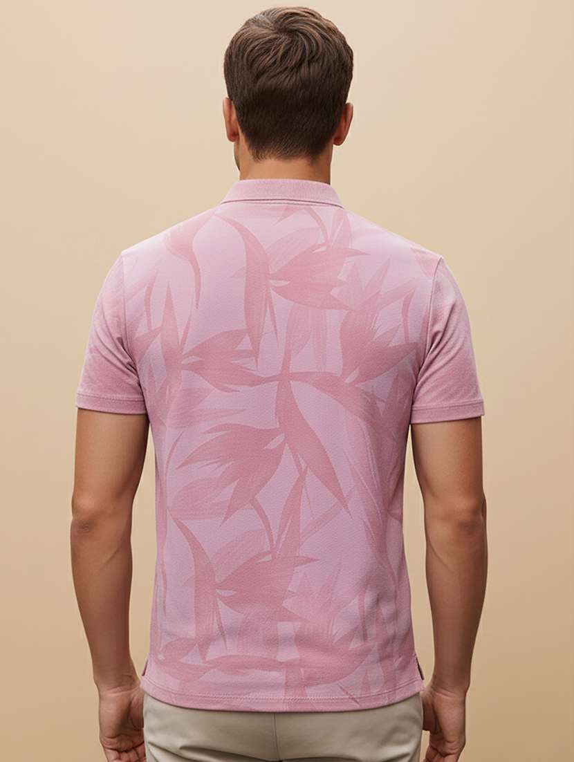 men printed short sleeve regular fit polo t-shirt - 22320194 -  Standard Image - 2