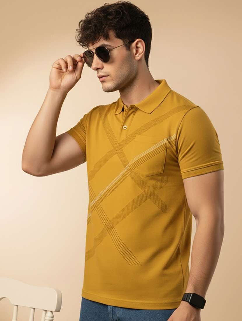 men printed short sleeve regular fit polo t-shirt - 22320234 -  Standard Image - 2