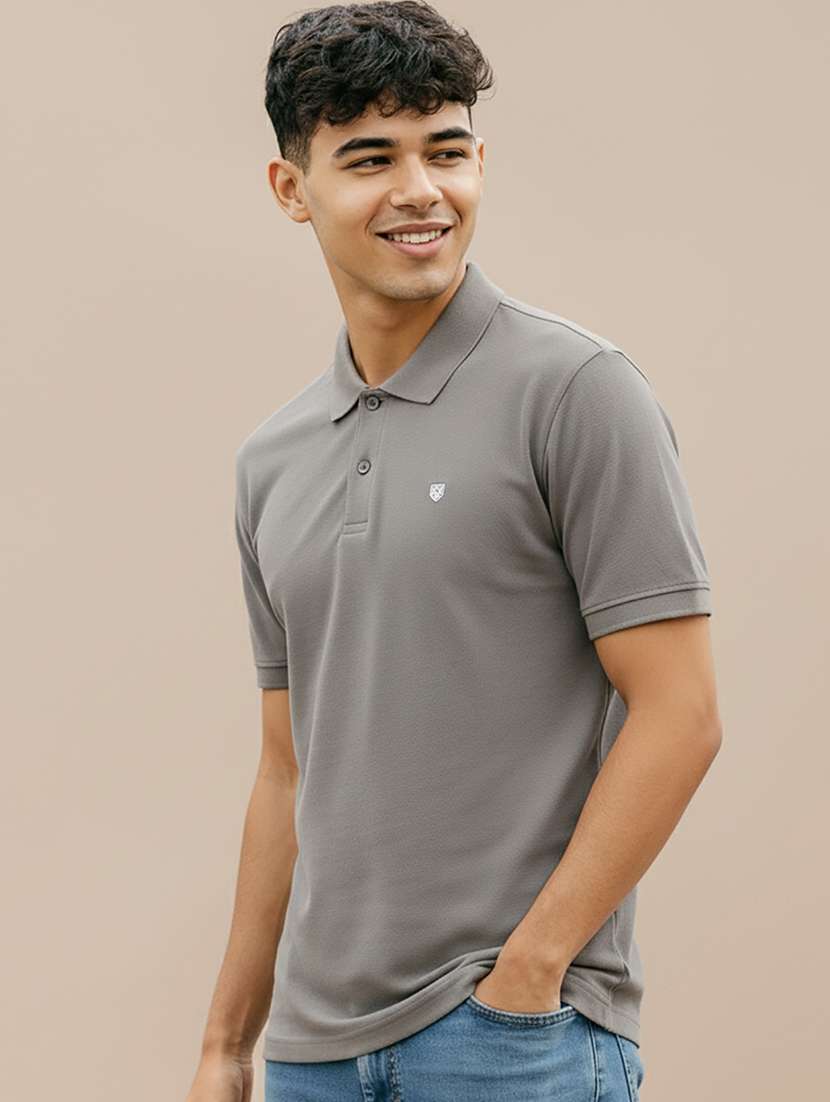 men solid short sleeve regular fit polo t-shirt - 22320258 -  Standard Image - 2