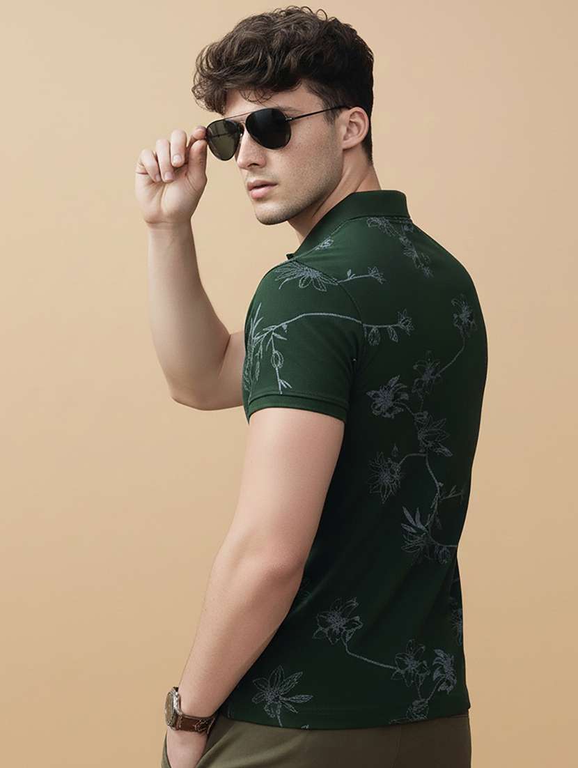 men printed short sleeve polo t-shirt - 22320271 -  Standard Image - 2