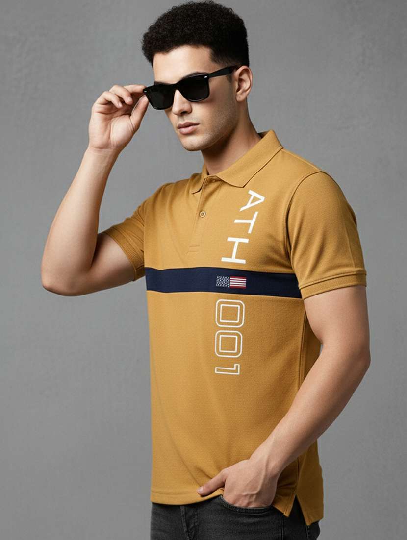 men printed short sleeve regular fit polo t-shirt - 22320308 -  Standard Image - 2