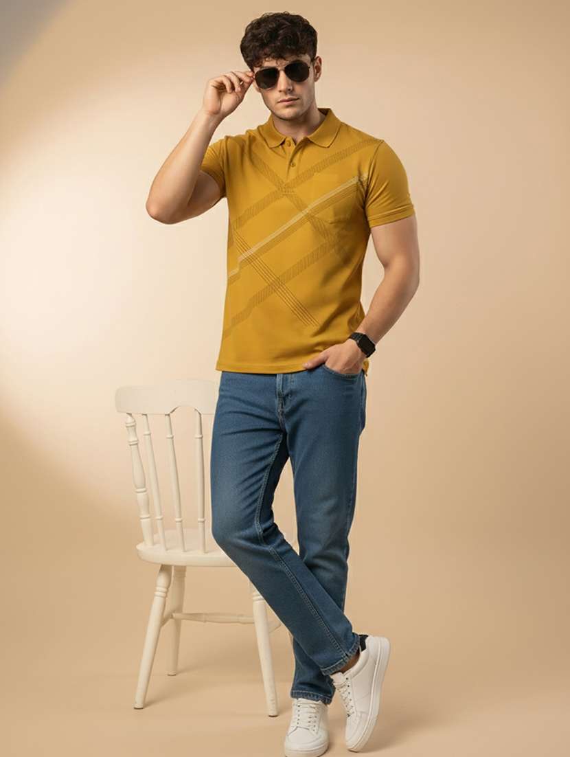 men printed short sleeve regular fit polo t-shirt - 22320312 -  Standard Image - 2