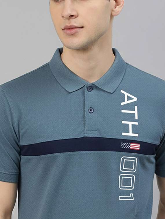 men printed short sleeve regular fit polo t-shirt - 22320384 -  Standard Image - 2