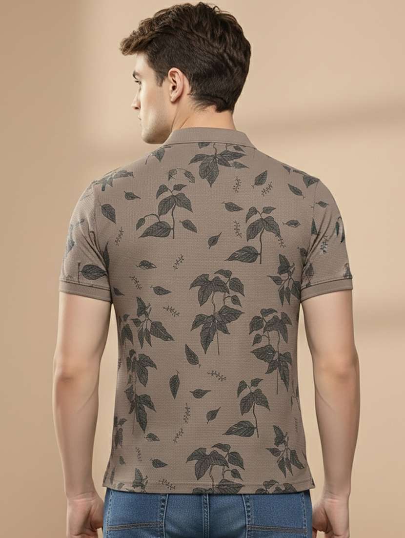 men printed short sleeve regular fit polo t-shirt - 22320431 -  Standard Image - 2