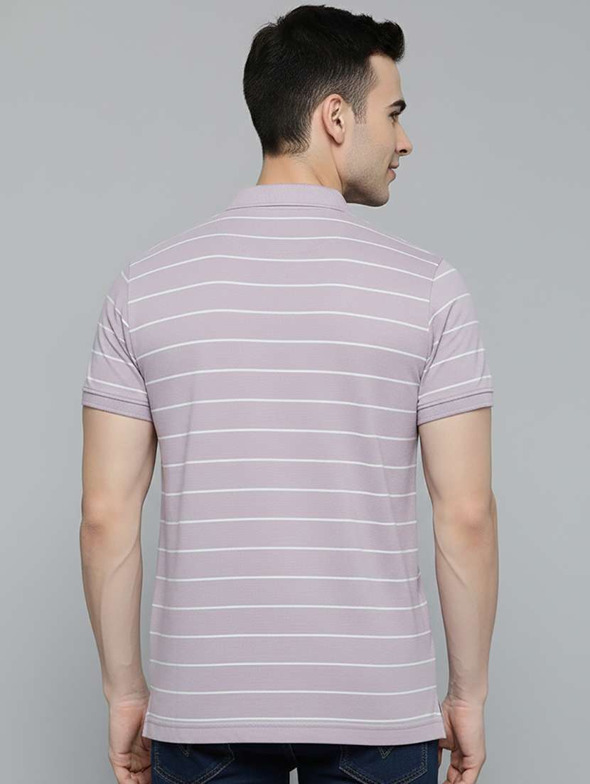 men striped short sleeve regular fit polo t-shirt - 22320450 -  Standard Image - 2