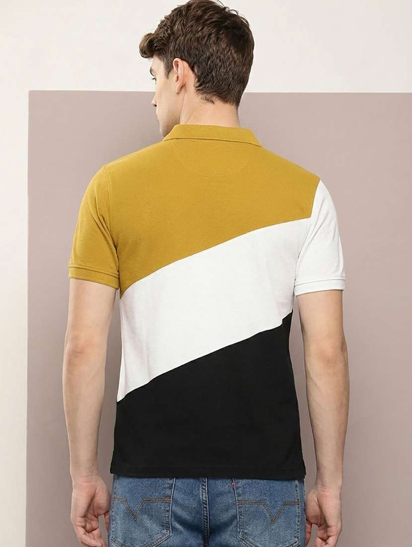 men color block short sleeve regular fit polo t-shirt - 22320458 -  Standard Image - 2