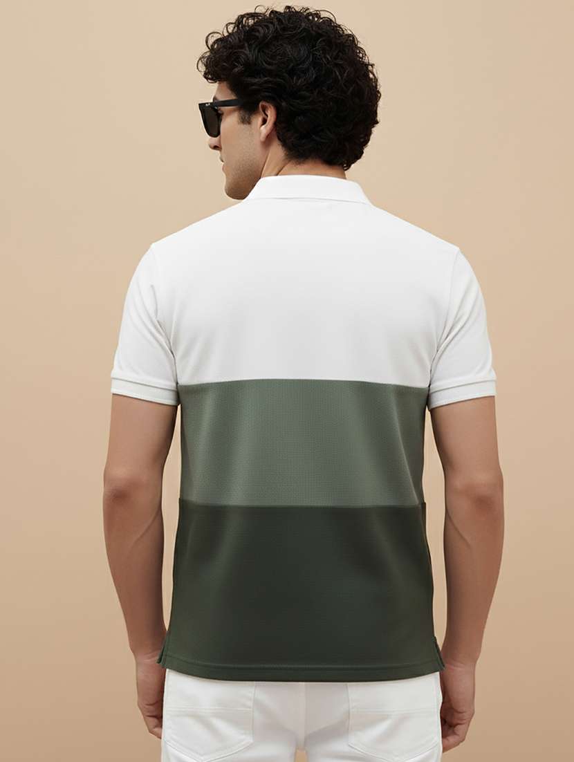 men color block short sleeve regular fit polo t-shirt - 22320460 -  Standard Image - 2