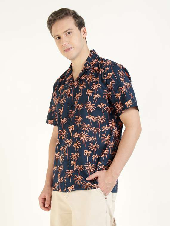 men collared short sleeve regular fit shirt - 22320495 -  Standard Image - 2