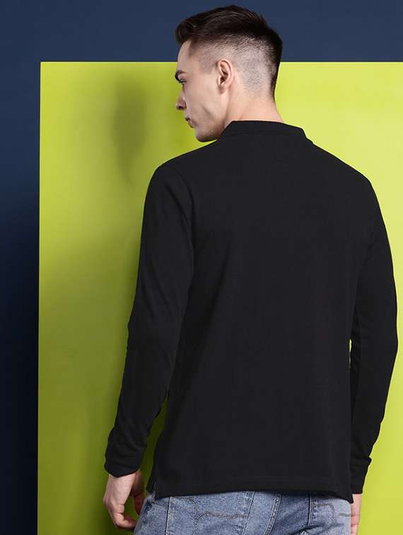 men solid long sleeve regular fit polo t-shirt - 22320518 -  Standard Image - 2