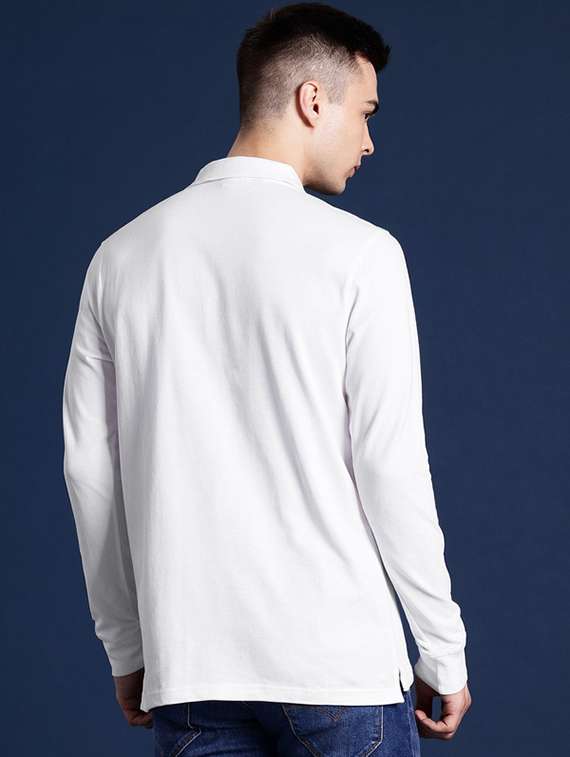 men solid long sleeve regular fit polo t-shirt - 22320523 -  Standard Image - 2
