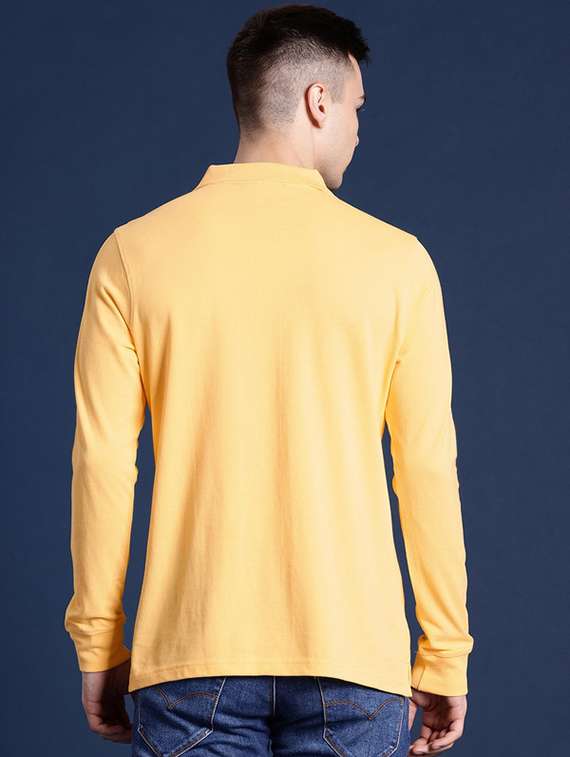 men solid long sleeve regular fit polo t-shirt - 22320524 -  Standard Image - 2