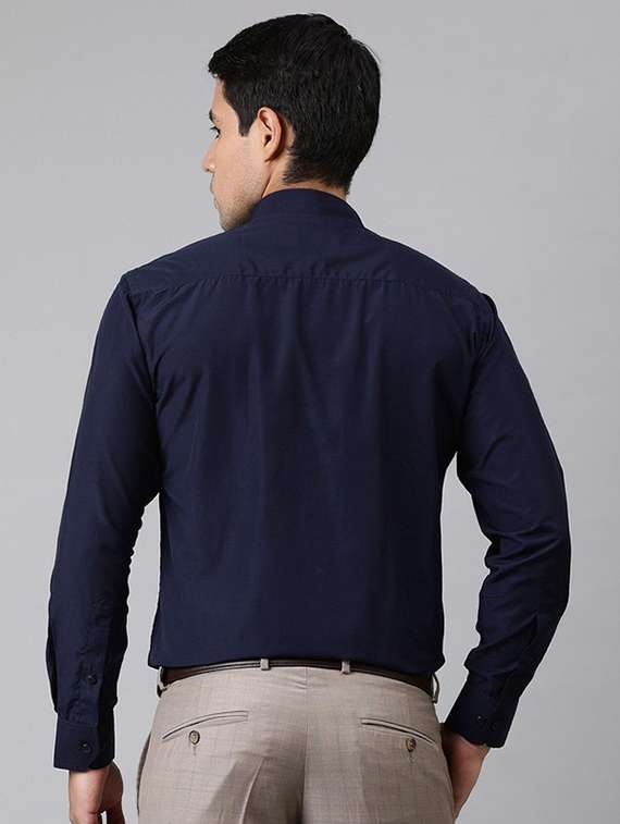 men solid collared long sleeve formal shirt - 22320538 -  Standard Image - 2