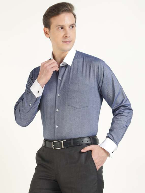 men collared long sleeve formal shirt - 22320597 -  Standard Image - 2