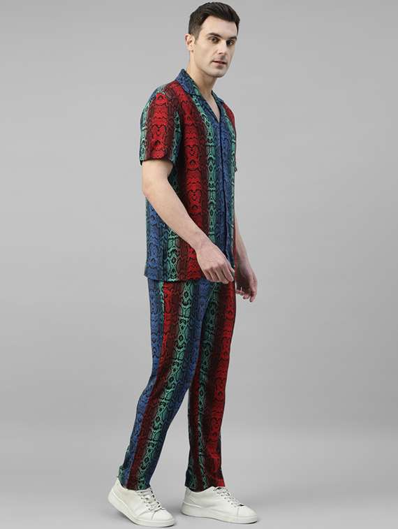 men animal print full length co-ord set - 22320609 -  Standard Image - 2