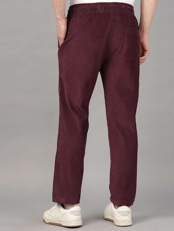 men solid mid rise corduroy straight trouser - 22320633 -  Standard Image - 2