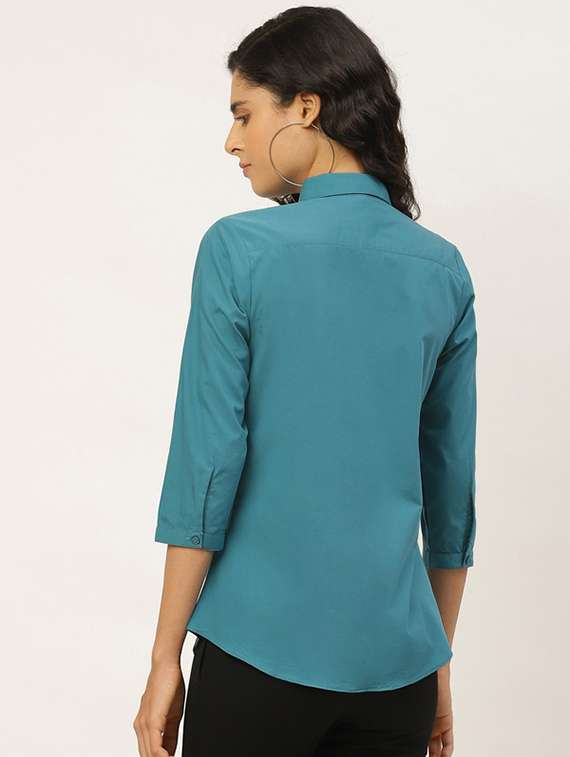 women soldi collared three quarter sleeve shirt - 22320640 -  Standard Image - 2