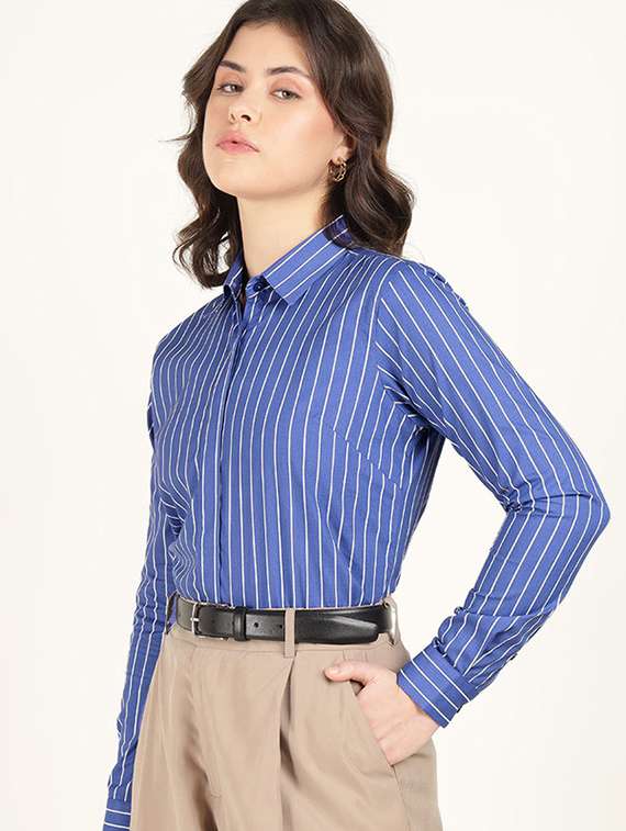 women collared long sleeve regular fit shirt - 22320685 -  Standard Image - 2