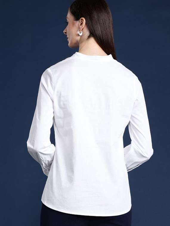 women solid long sleeve a-line top - 22320690 -  Standard Image - 2
