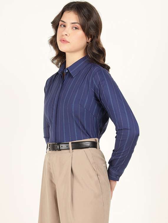 women collared long sleeve regular fit shirt - 22320691 -  Standard Image - 2