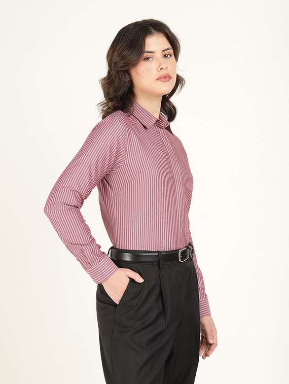 women collared long sleeve regular fit shirt - 22320693 -  Standard Image - 2