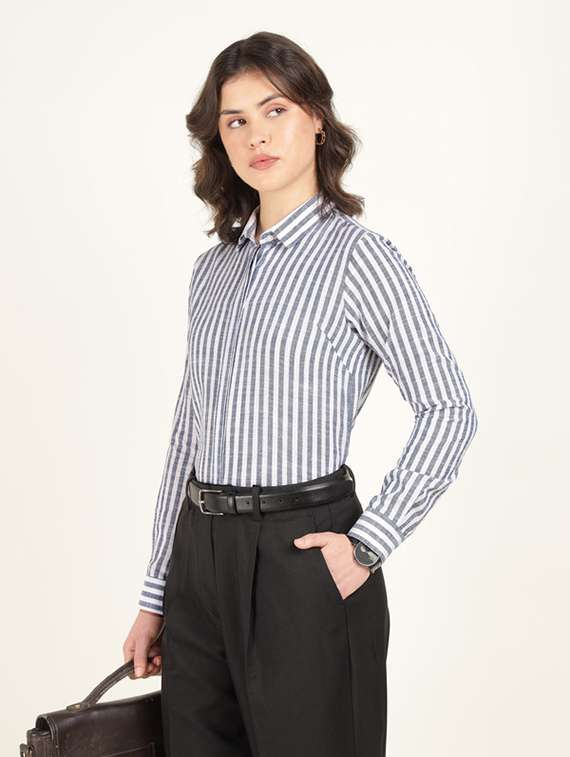 women collared long sleeve regular fit shirt - 22320722 -  Standard Image - 2