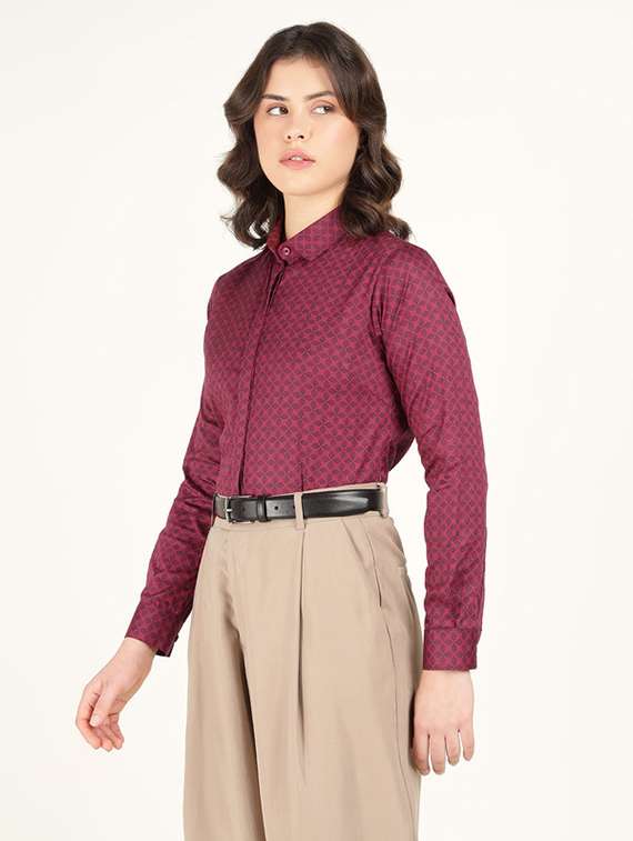 women collared long sleeve regular fit shirt - 22320724 -  Standard Image - 2