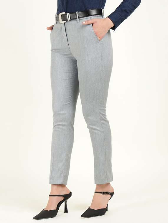 women solid mid rise cigarette pant  - 22320734 -  Standard Image - 2