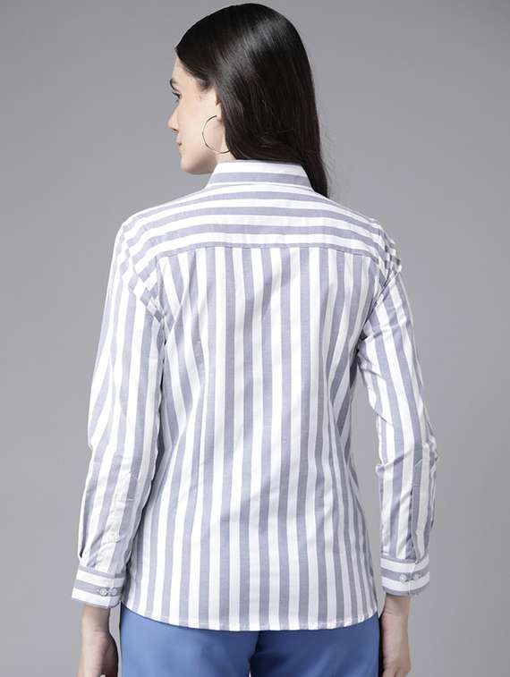 Women Collared Long Sleeve Regular Fit Shirt - 22320749 -  Standard Image - 2