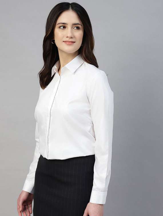 women collared long sleeve regular fit shirt - 22320765 -  Standard Image - 2