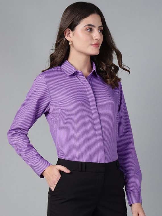 women collared long sleeve regular fit shirt - 22320770 -  Standard Image - 2