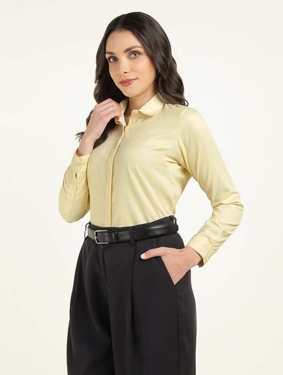 women collared long sleeve regular fit shirt - 22320772 -  Standard Image - 2