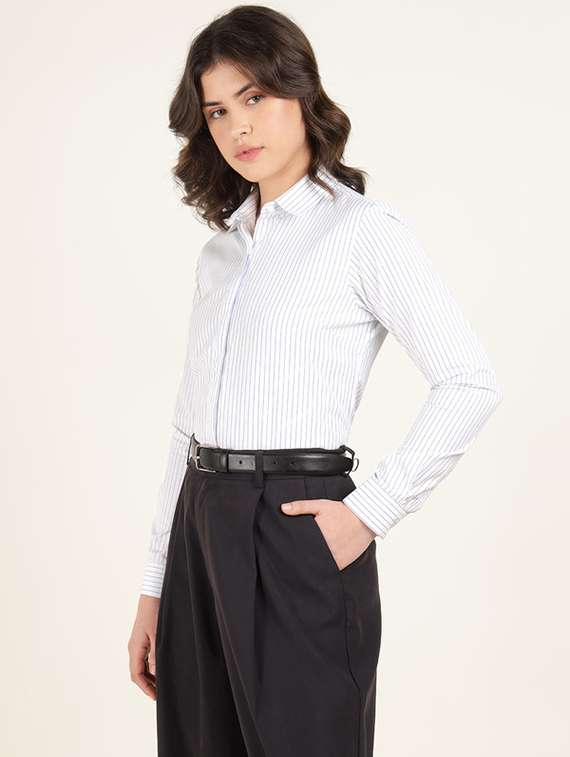 women collared long sleeve regular fit shirt - 22320781 -  Standard Image - 2